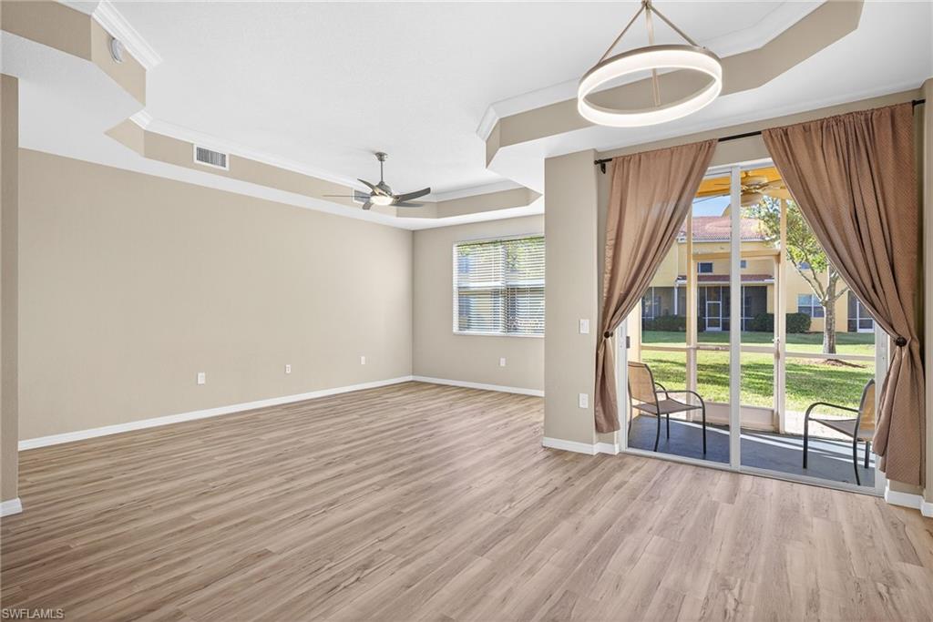 Living room with LTV flooring