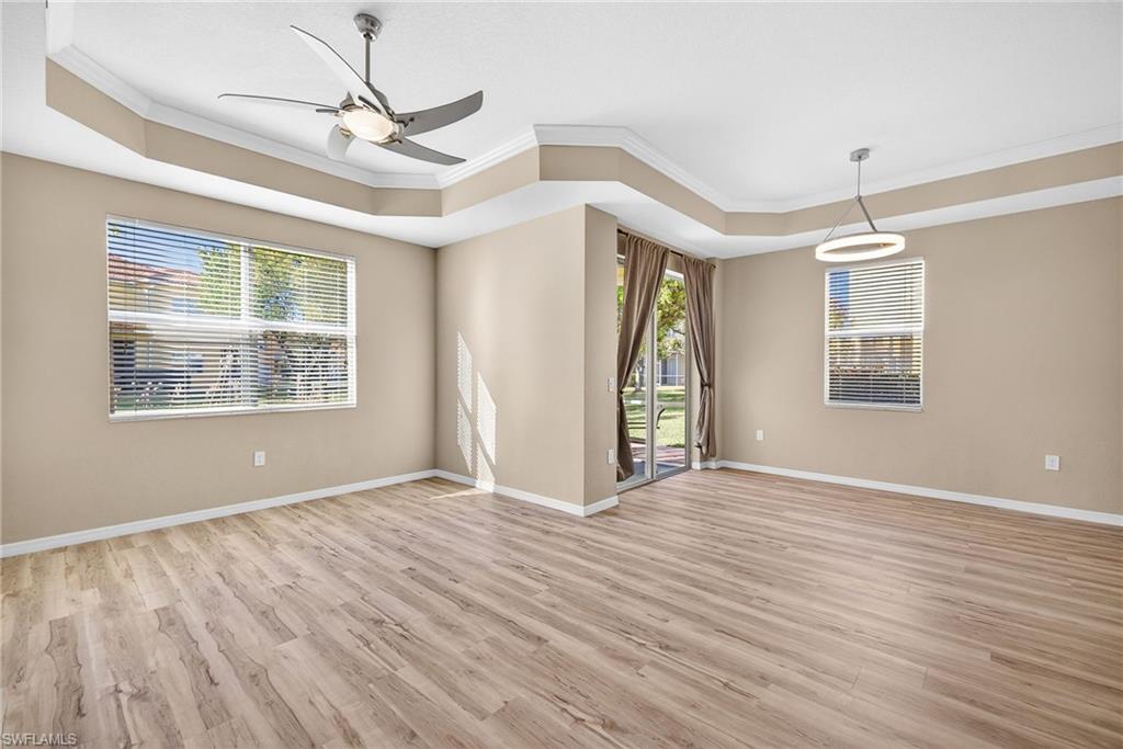 Living room and dining area