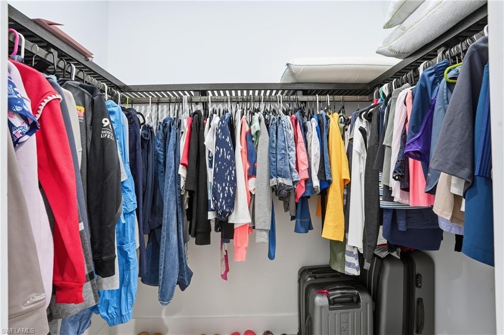 View of walk in closet