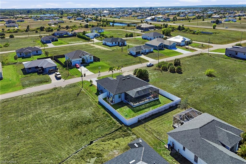 Aerial view of residential area