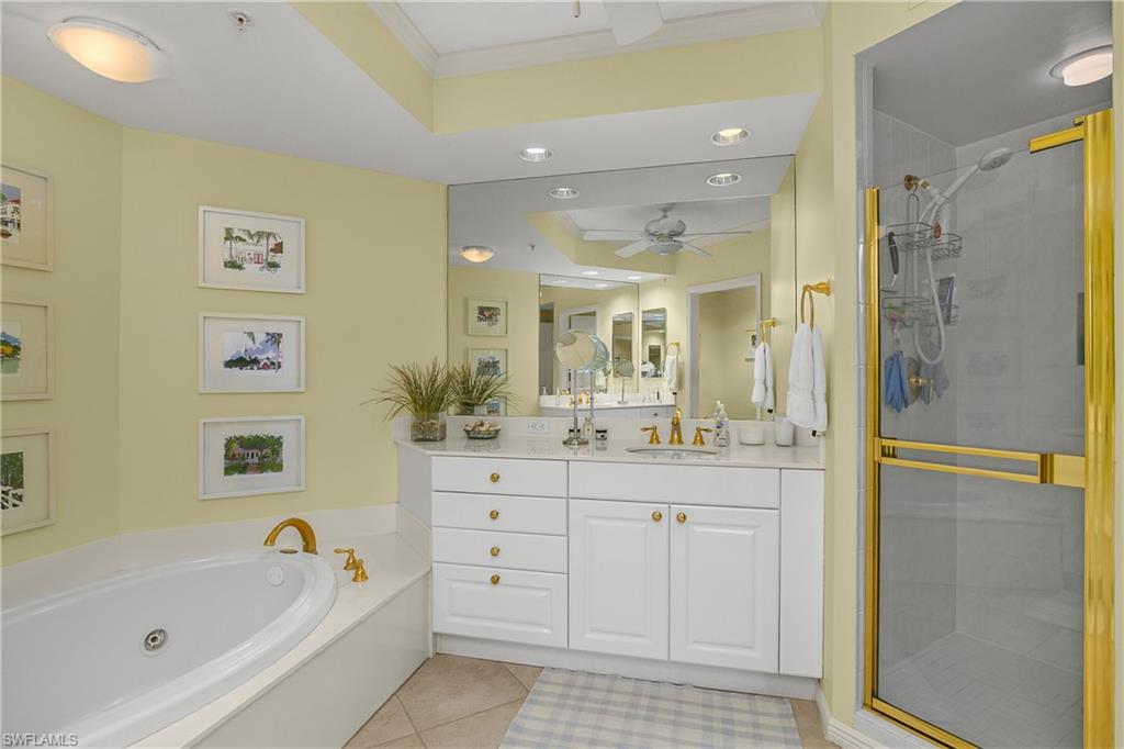 Separate tub and shower