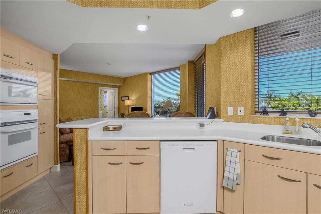 Kitchen, with wall ovens.