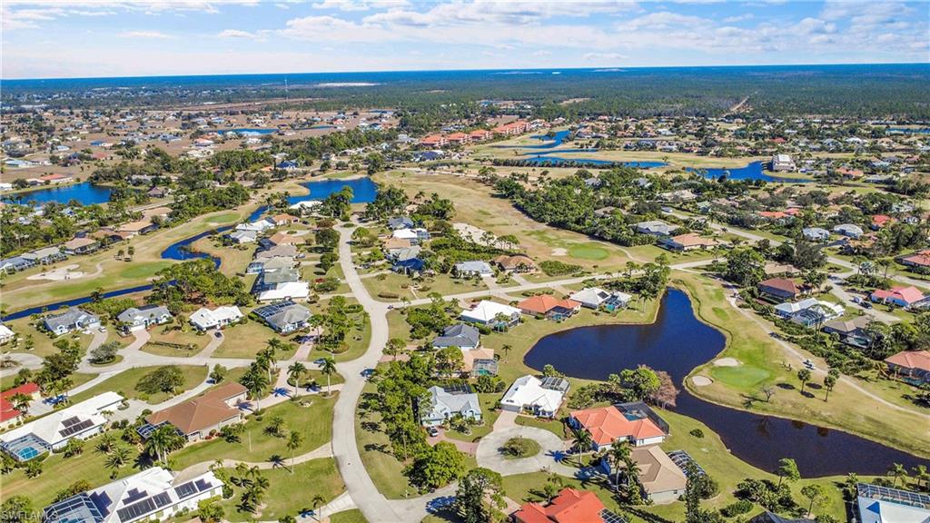 Aerial perspective looking east to the entrance to Admiral's Point