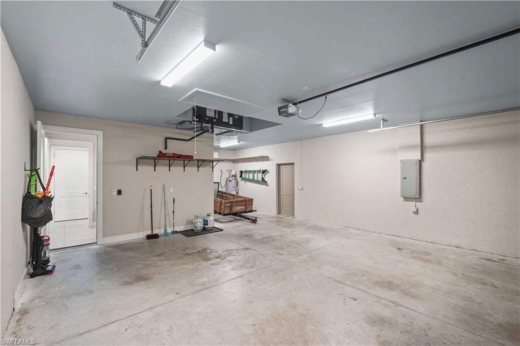 Garage with electric panel