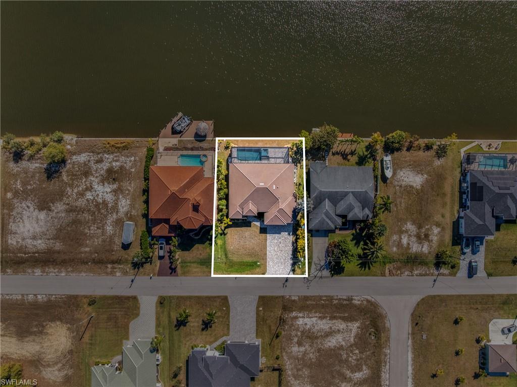 Aerial view of residential area