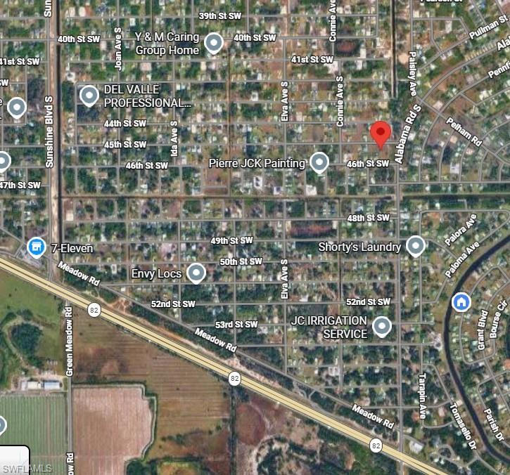 Aerial view of property's location
