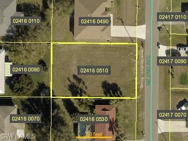 Map of property location with property parcel outlined