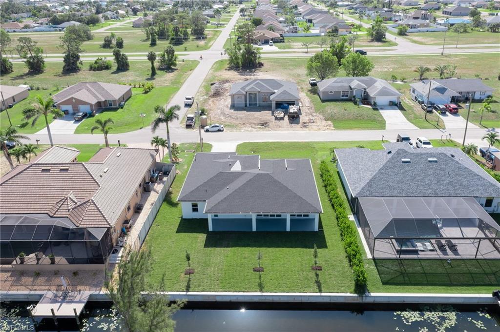 Aerial view of residential area