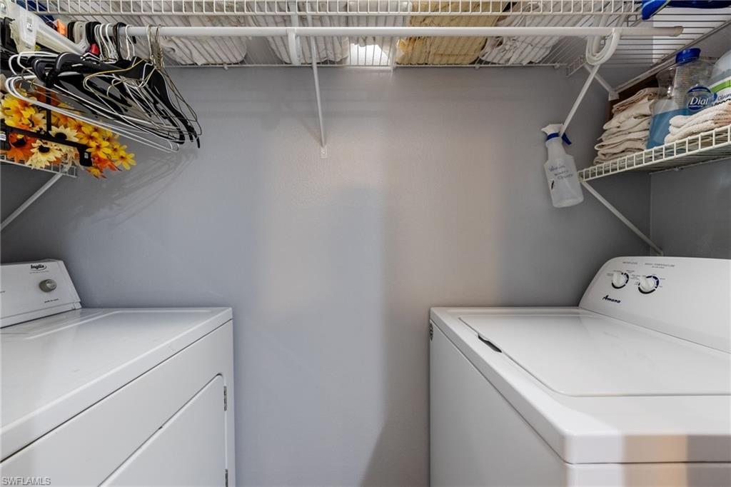 Laundry area with independent washer and dryer