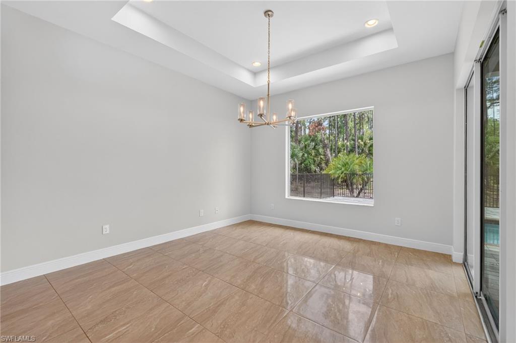 Dining room with large picture window