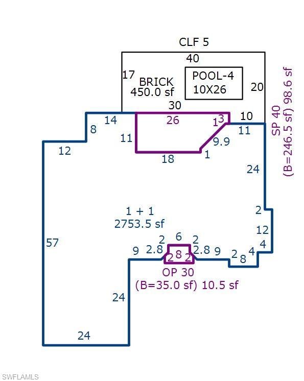 View of floor plan / room layout