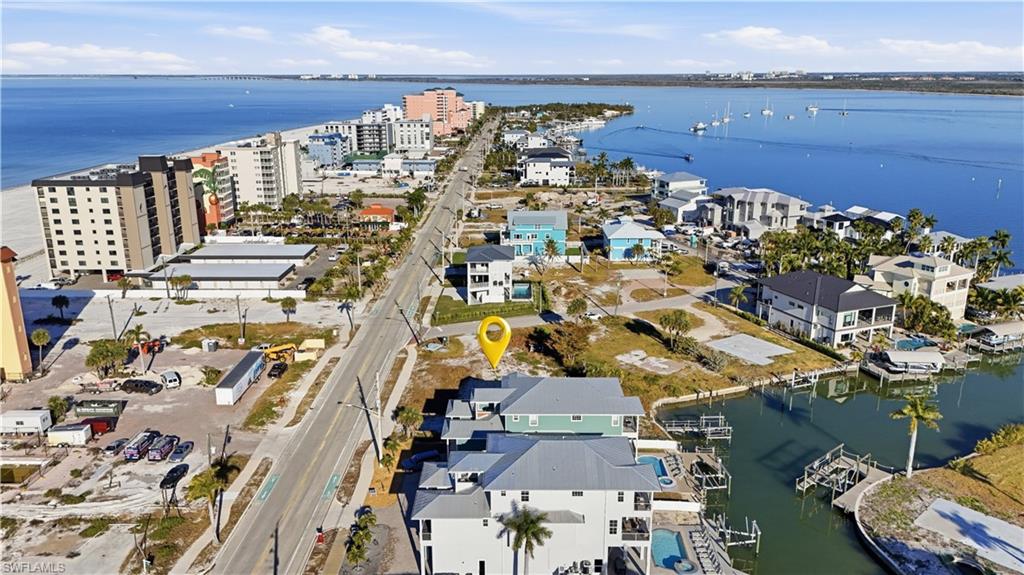 Drone / aerial view of a nearby body of water - Virtually Edited Image