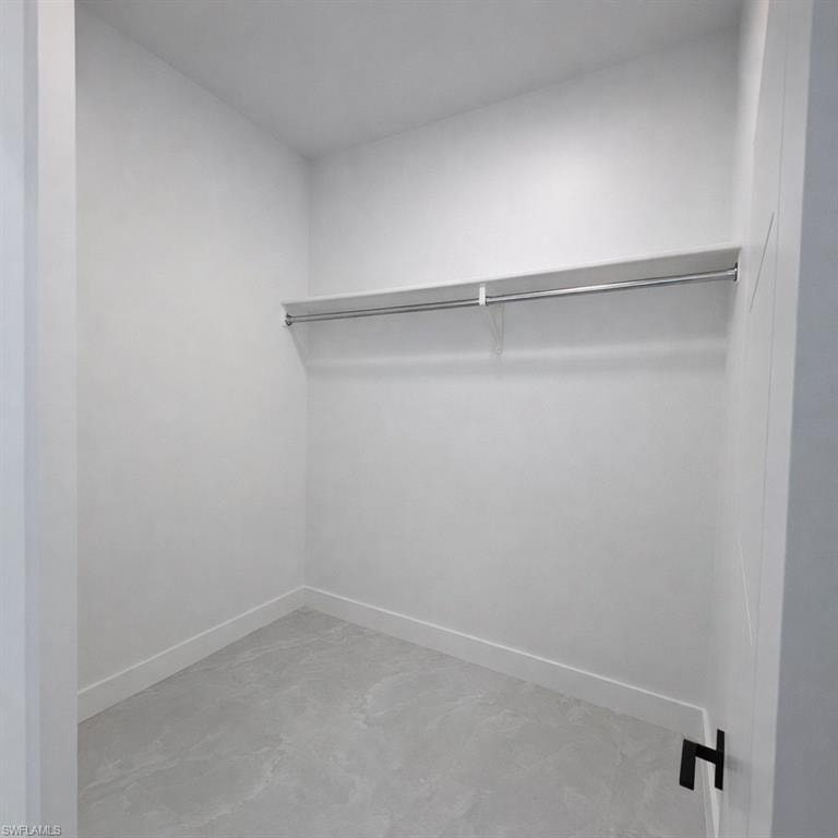 View of walk in closet