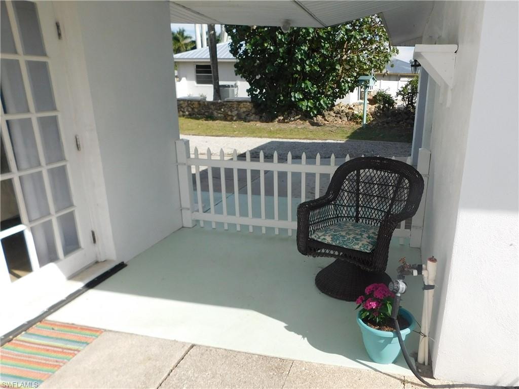 View of covered porch