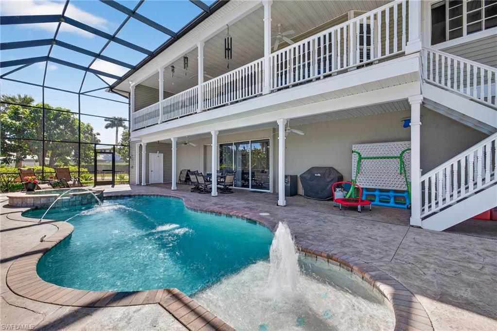 Door in backgound is pool bath