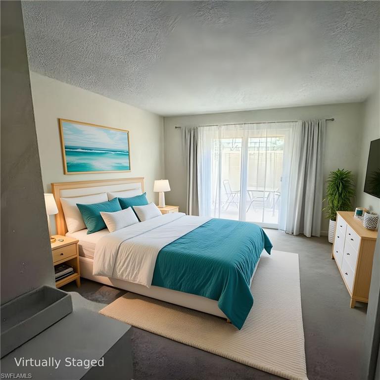 Virtually staged bedroom