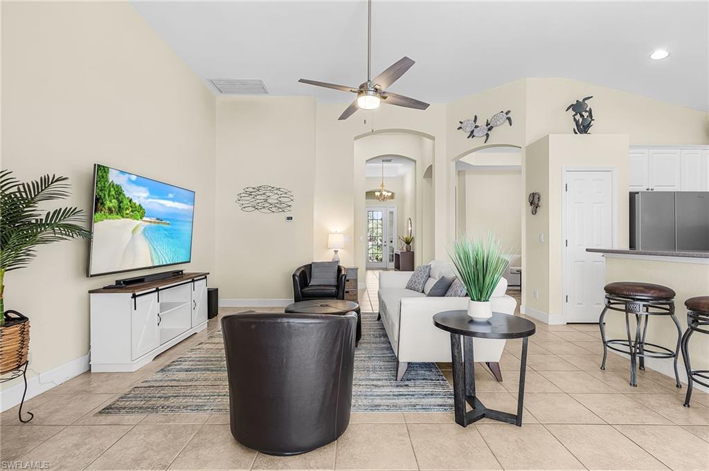 Open plan for main living area showing living room