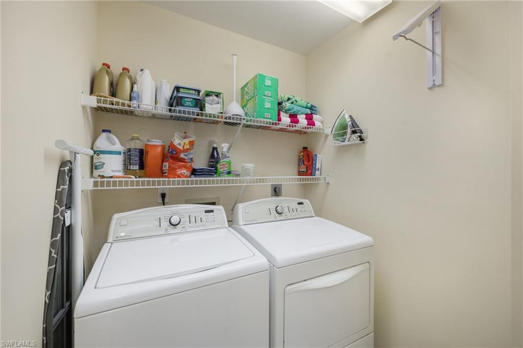 Laundry room with washer and dryer