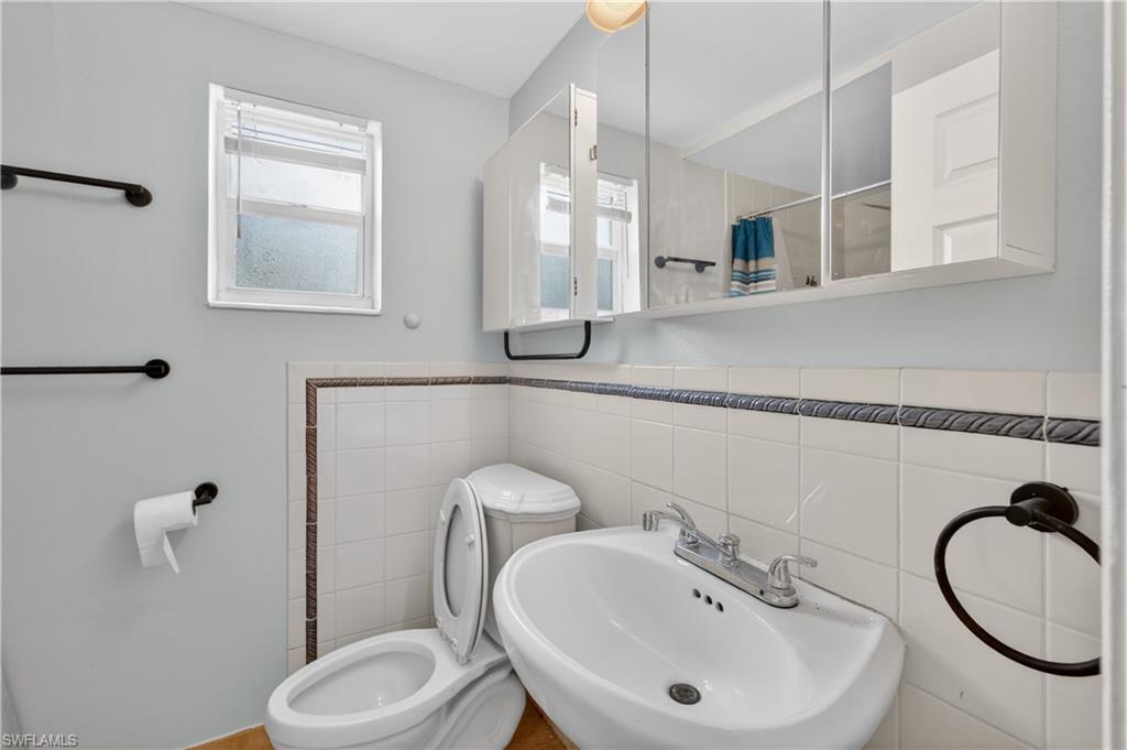 Main back bathroom with double mirrored