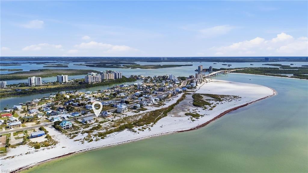 Drone / aerial view of a large body of water
