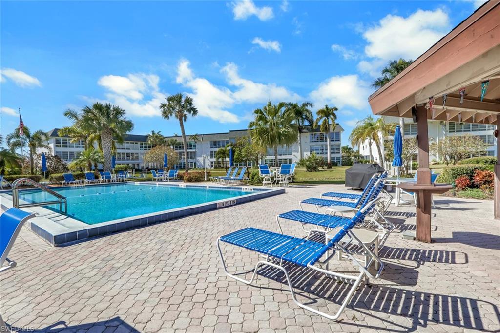 Sparkling community pool