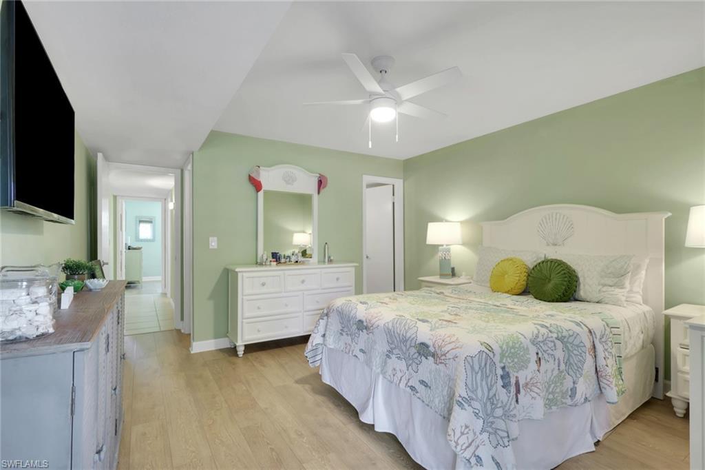 Comfortable primary bedroom