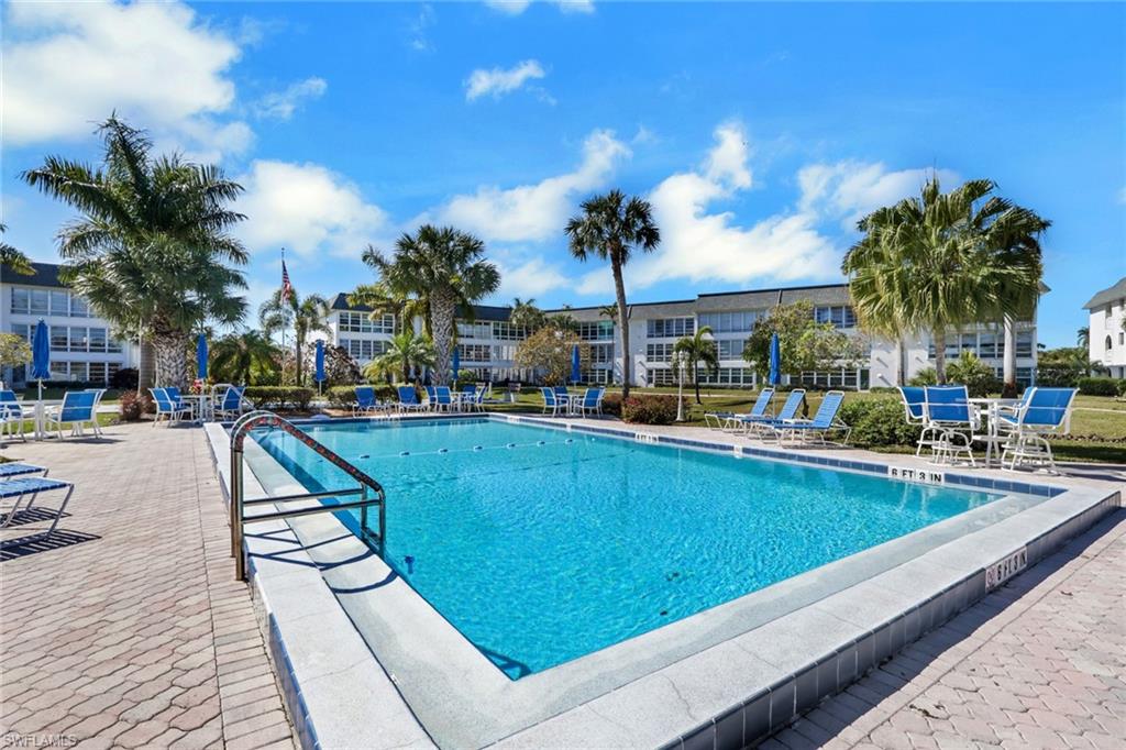 Sparkling community pool