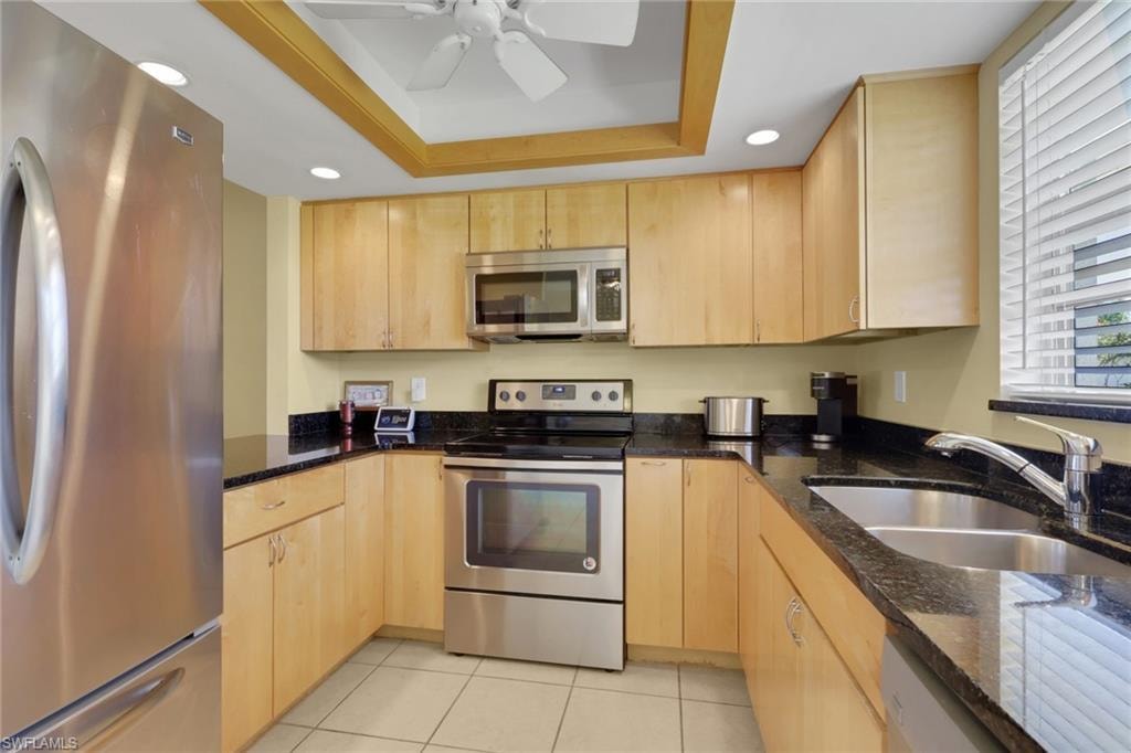 Updated kitchen with stainless appliances and ample counter space