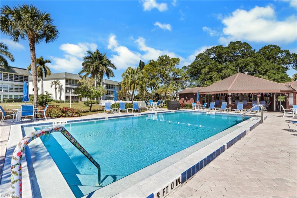Sparkling community pool