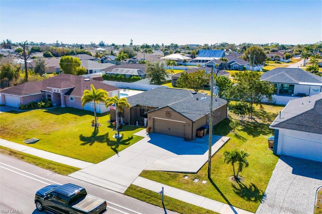 Aerial view of residential area