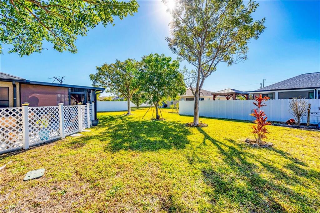 View of fenced yard