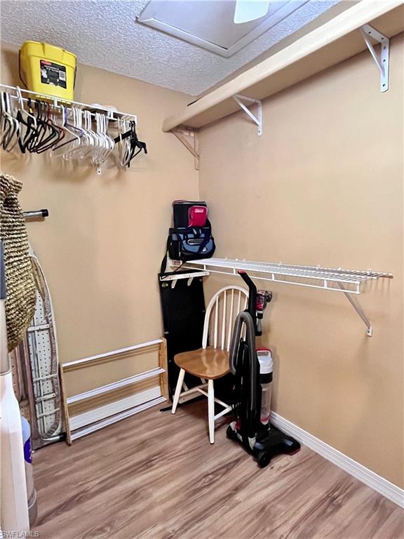 Large walk in closet in the master bedroom