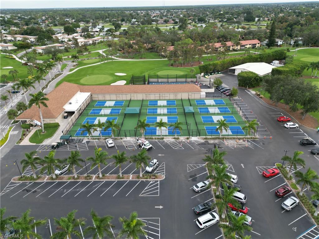 12 Pickleball courts with finished with a high-performance glaze over a fiber substrate, offering superior footing, consistent ball bounce, and enhanced player comfort by reducing joint impact.