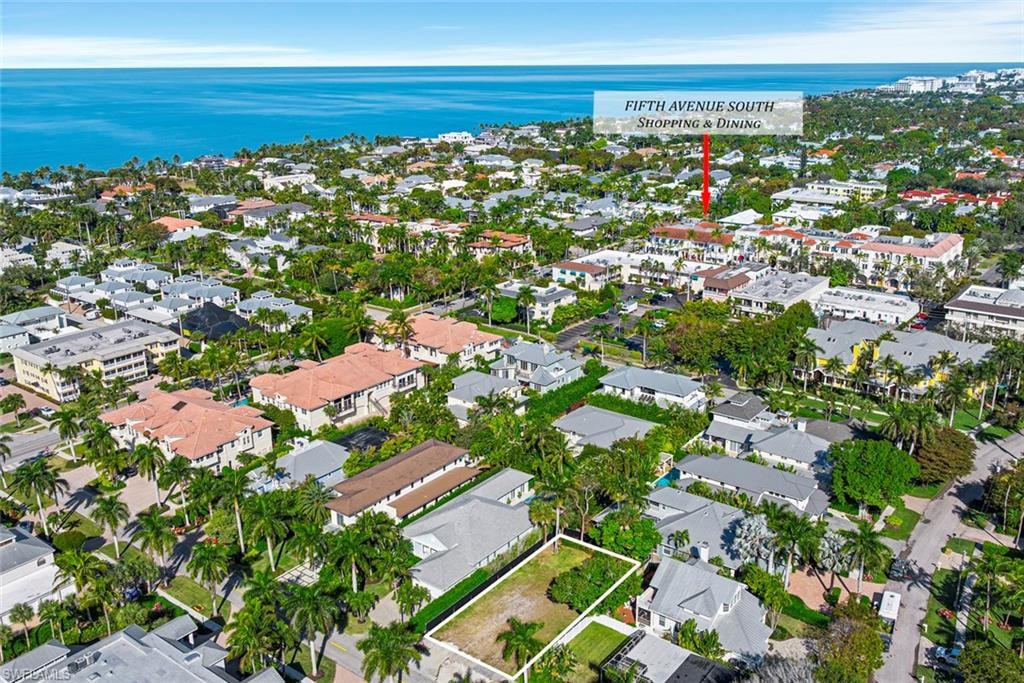 Drone / aerial view of a large body of water