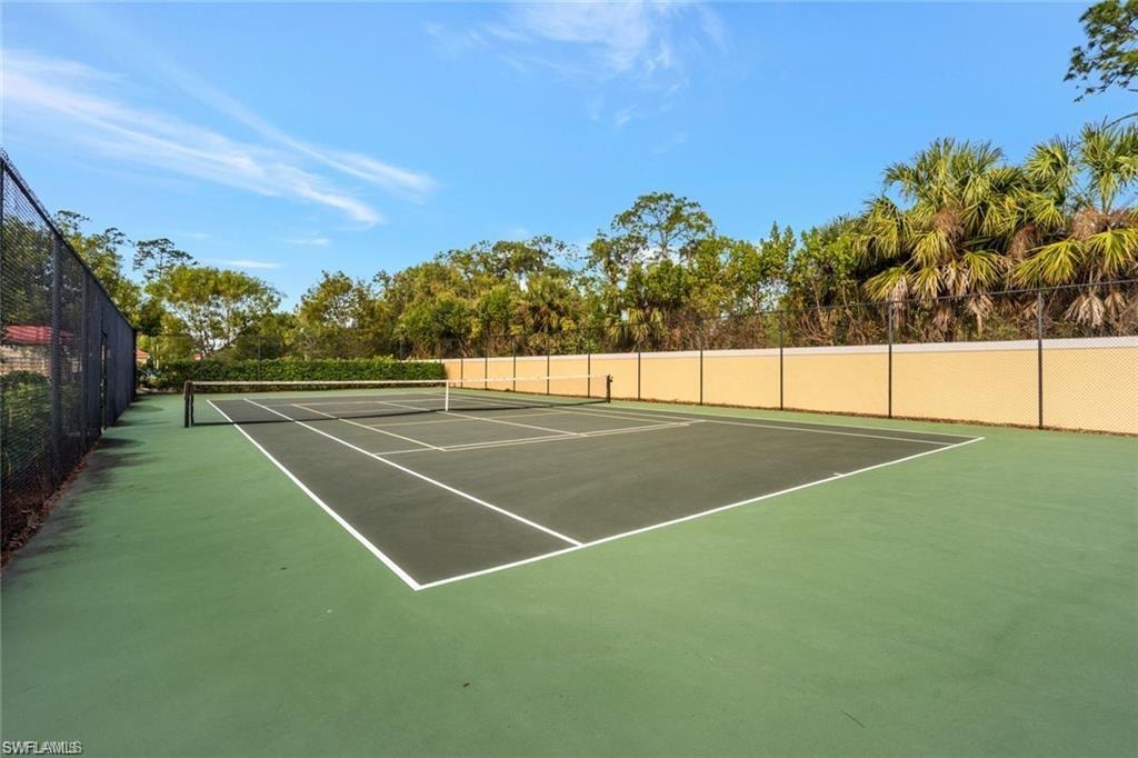 View of tennis court