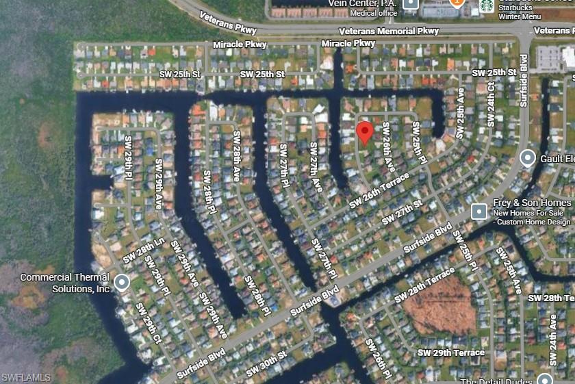 Aerial overview of property's location