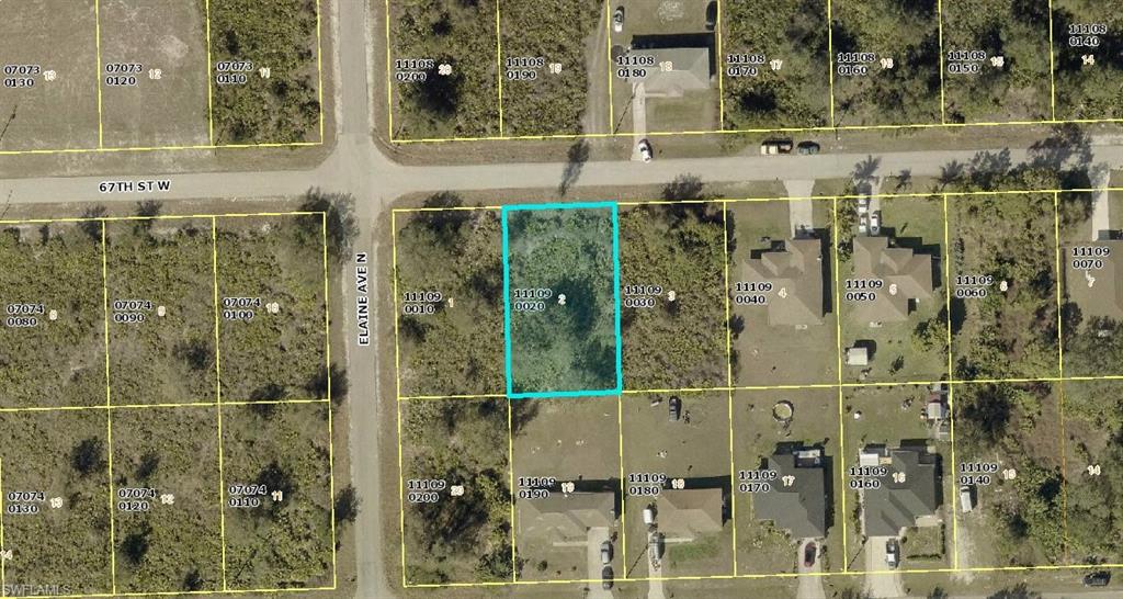 Aerial map of property and surrounding area