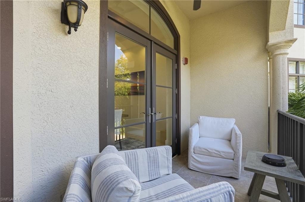 Balcony with french doors