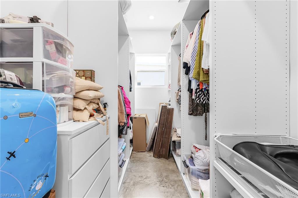 View of walk in closet