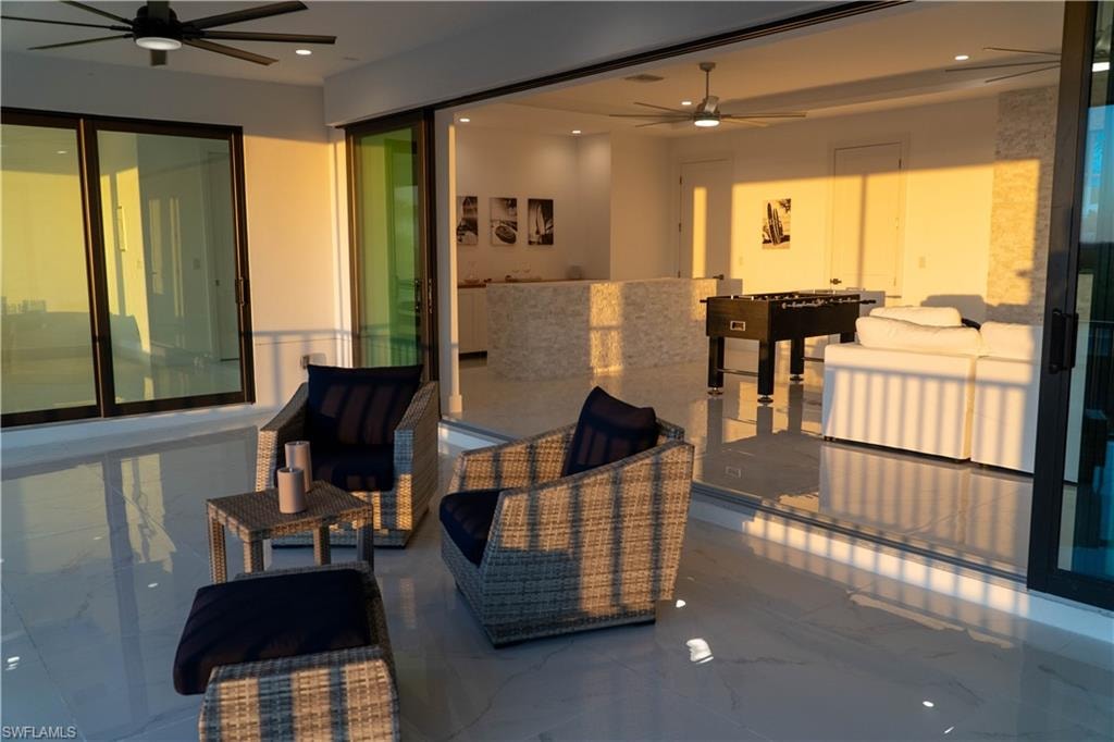View of patio / terrace with ceiling fan