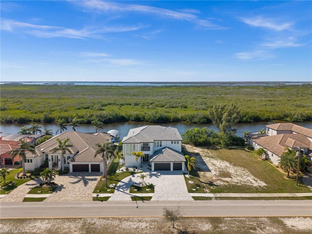 Drone / aerial view of a large body of water