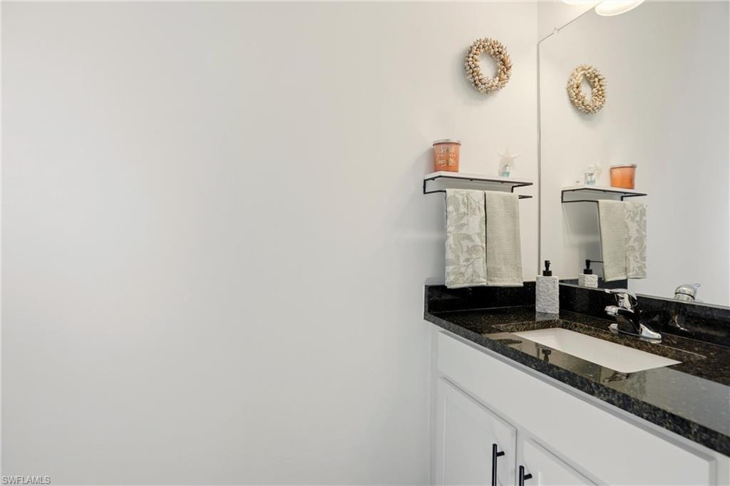 Bathroom featuring vanity