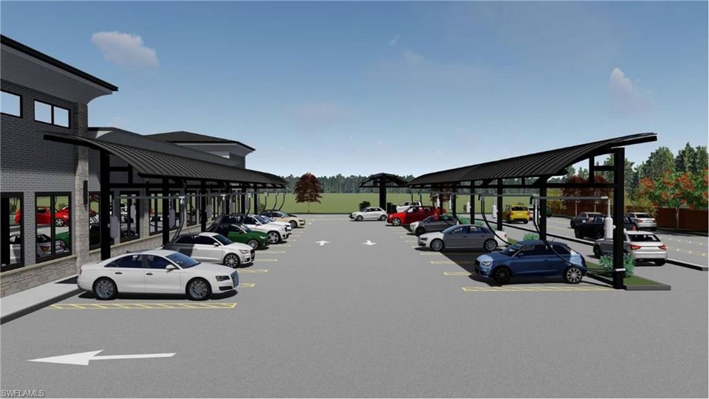 View of uncovered parking lot