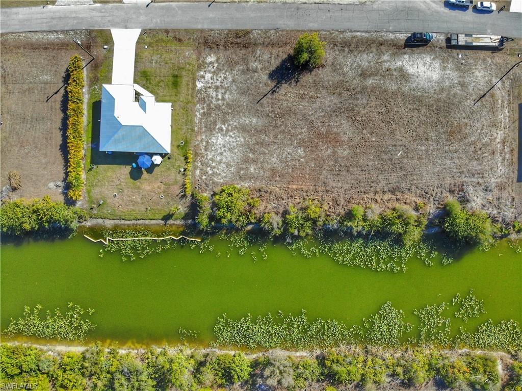 Aerial view of a large body of water