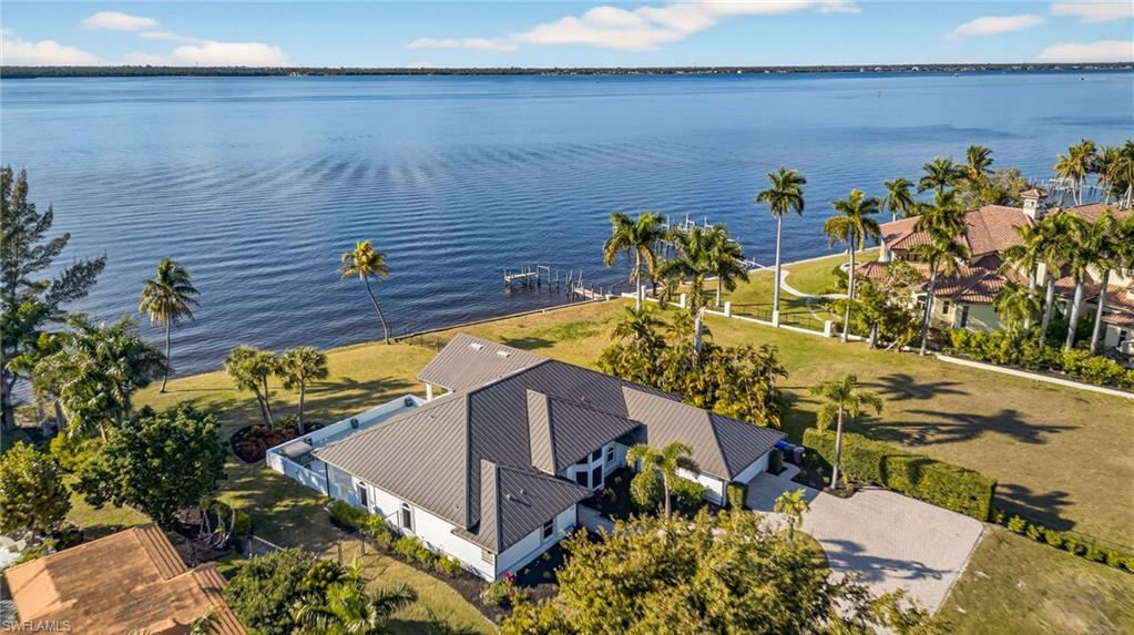 Bird's eye view of a large body of water