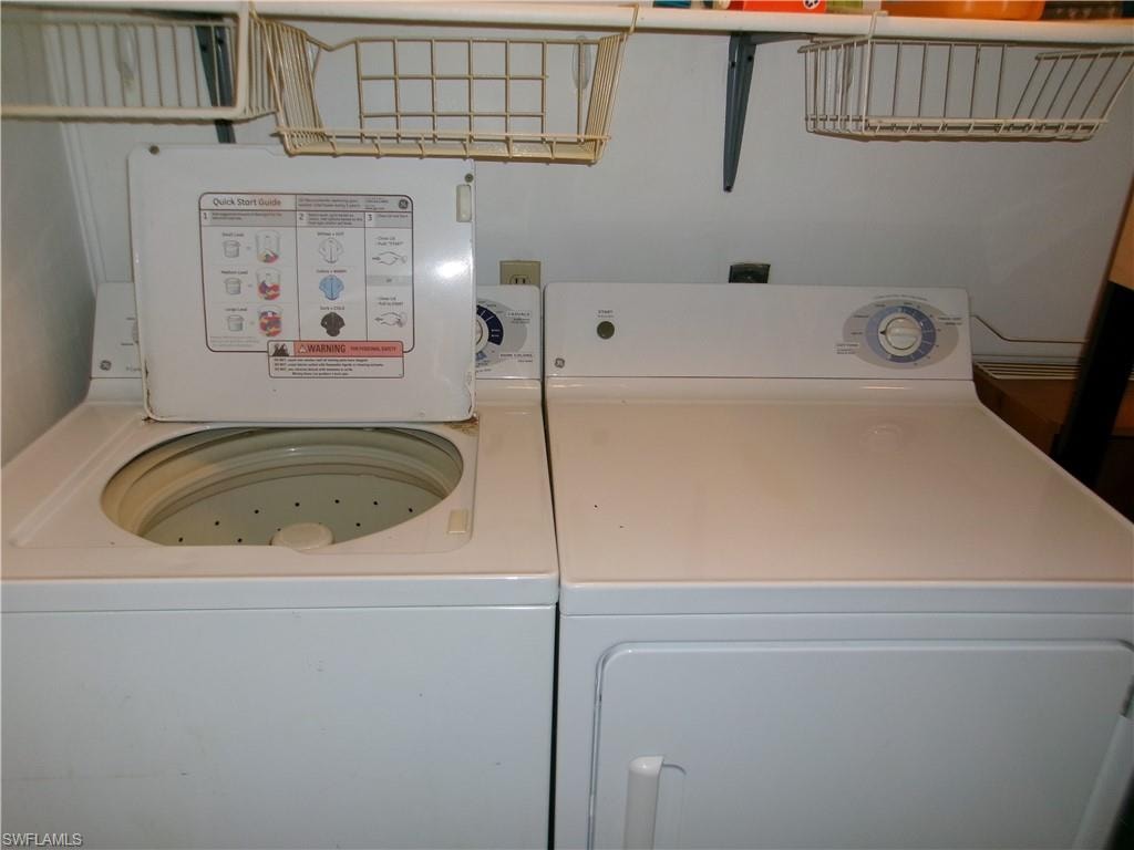 Laundry area with washing machine and dryer