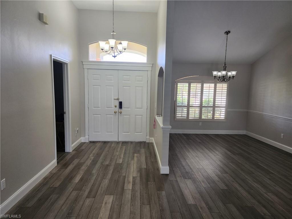 Entrance foyer area and dining room