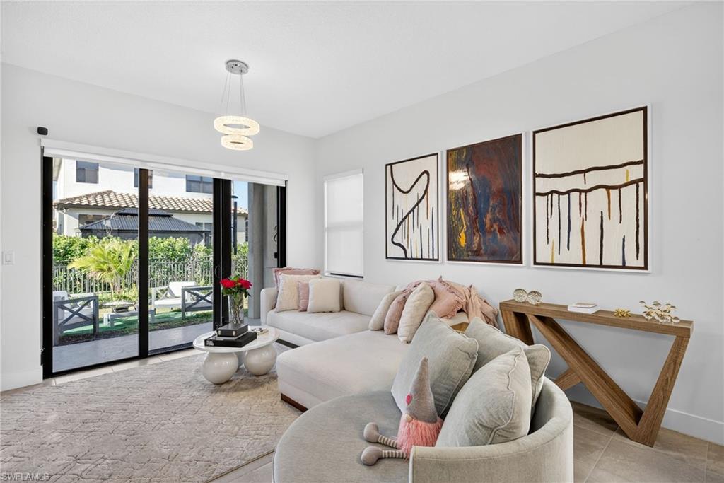 Living room with baseboards