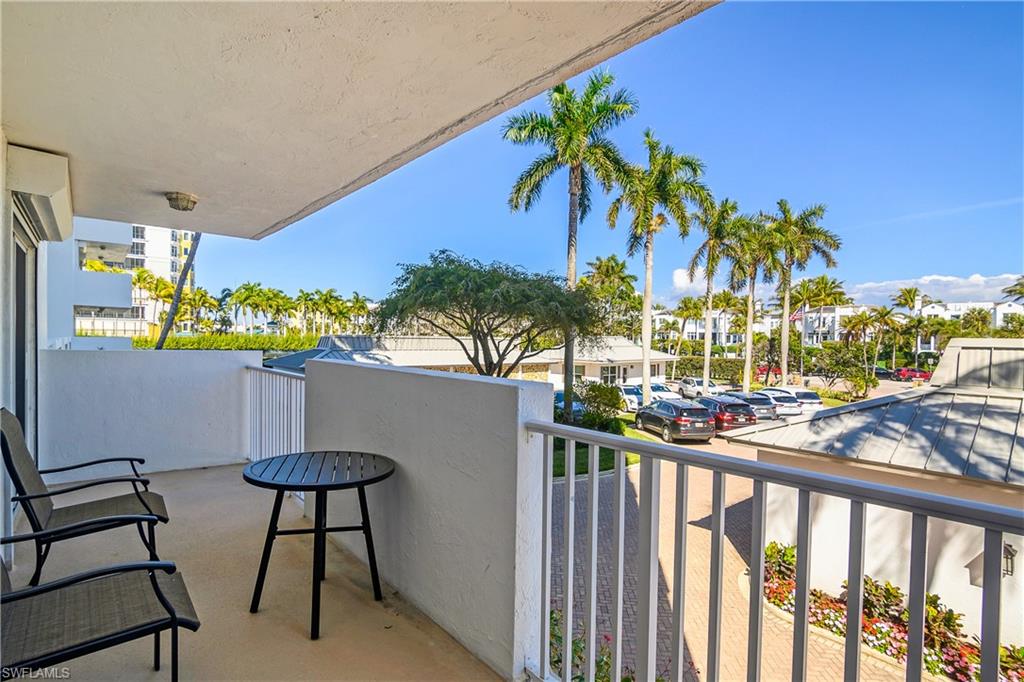 View of east facing balcony off Main and 2nd bedrooms.