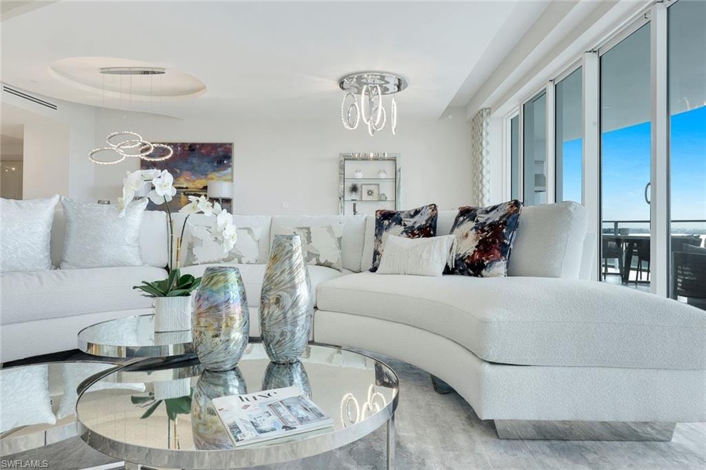 Custom lighting, and designer furnishings elevate the living space.